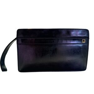 Dunhill Elegant Black Leather Men's Clutch
